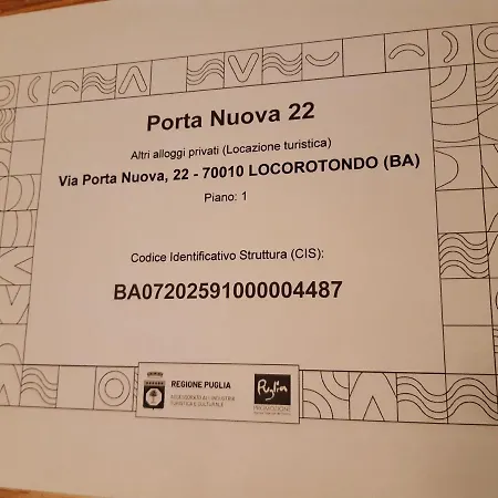 Porta Nuova, 22 Apartment Locorotondo